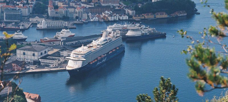 Cruise ships in the port of Bergen