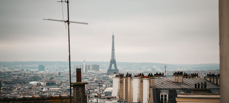 Paris rooftops with the Eiffel Tower