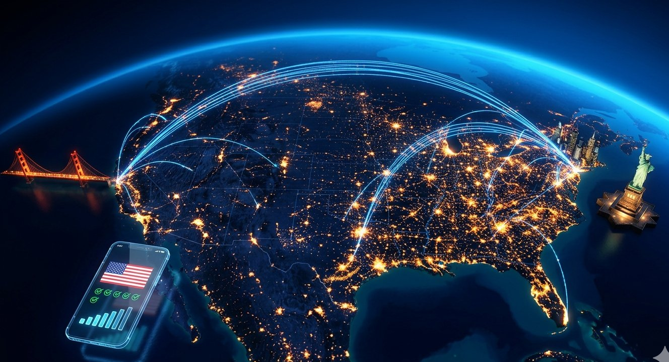 eSIM USA couverture réseau États-Unis 2026